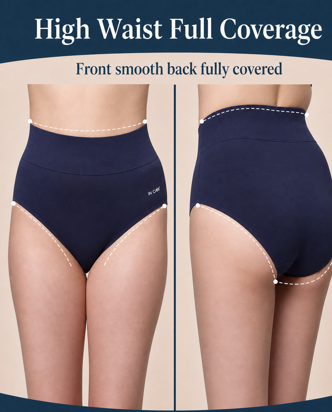 High Waist Belly Control Shaper Panty with Broad Elastic Belt