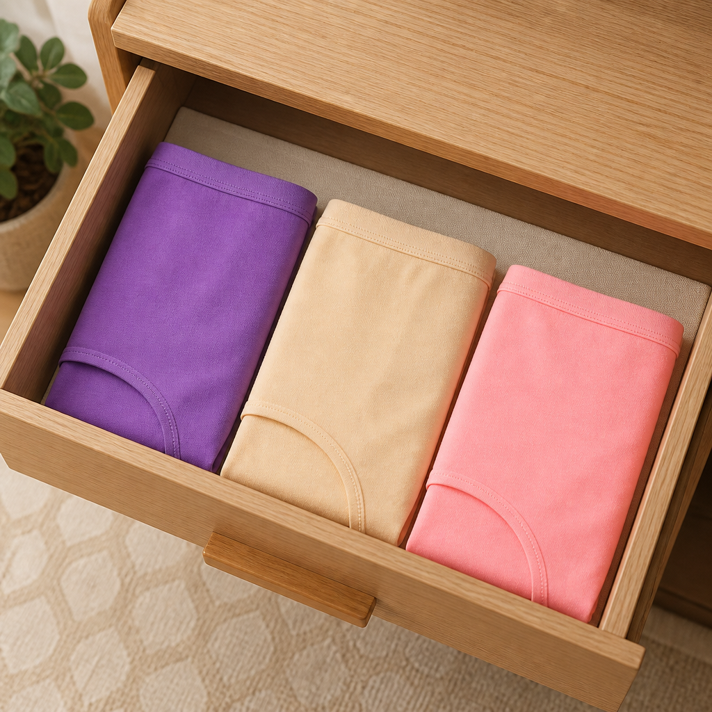 Cotton Hipster Panties Pack of 3 – Outer Elastic, Full Coverage | In Care