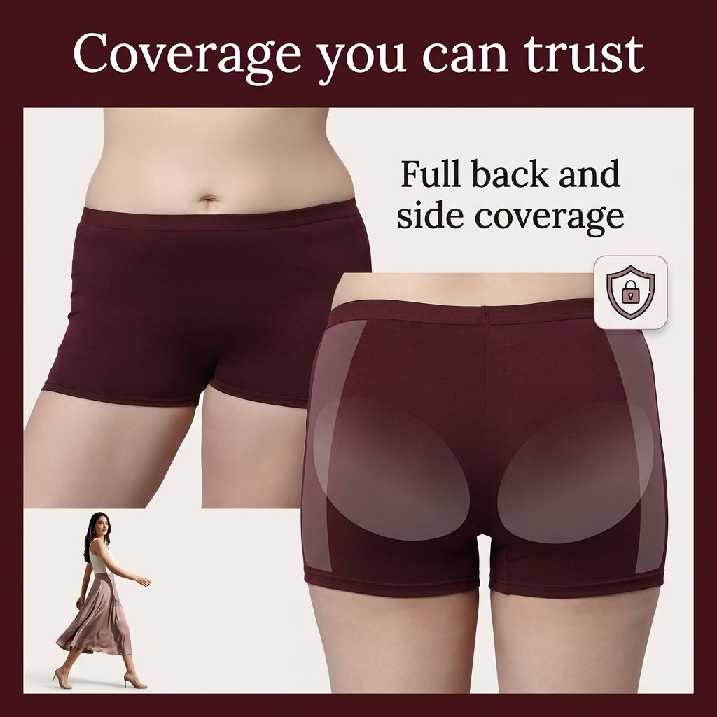 In Care Cotton High Rise Boyshorts | Inner Elastic | Full Coverage