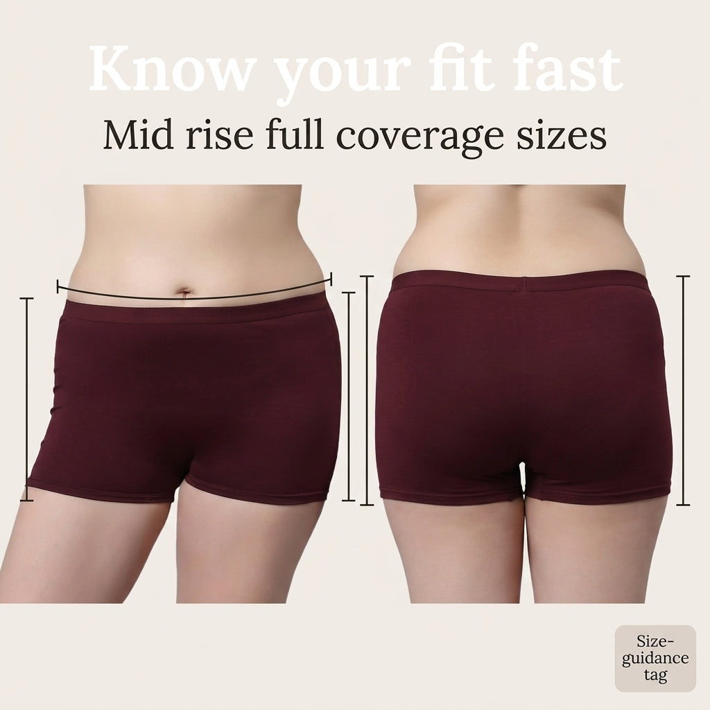 In Care Cotton High Rise Boyshorts | Inner Elastic | Full Coverage