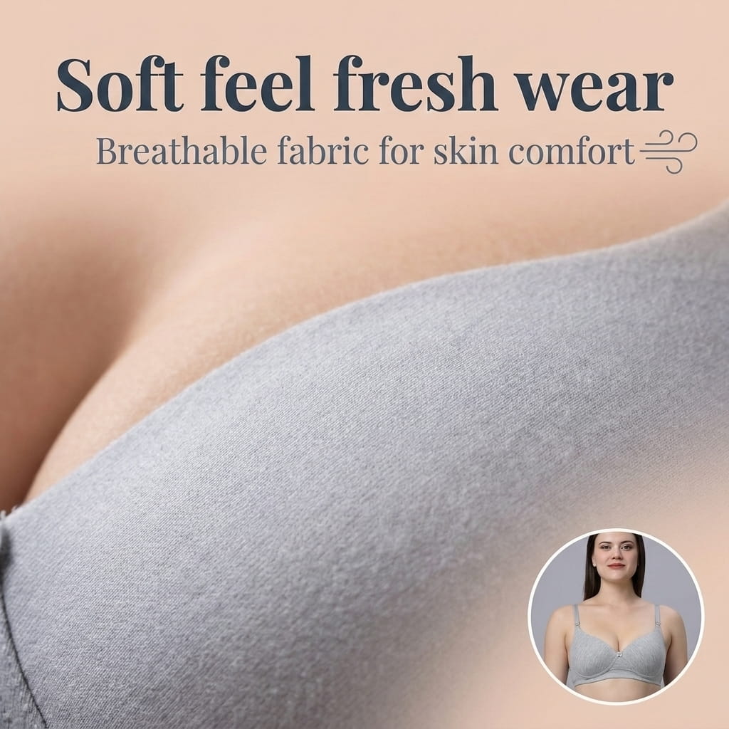 Padded Bra with Detachable Straps - Medium Coverage, B Cup