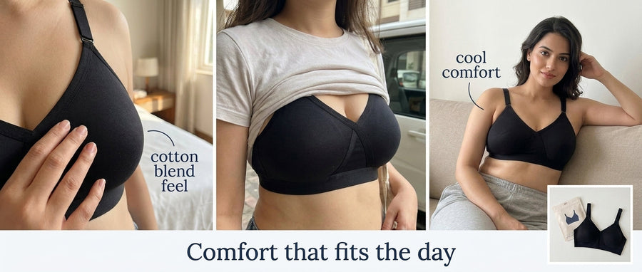 In Care cotton blend cool comfort bra — smooth premium everyday bra for women in India