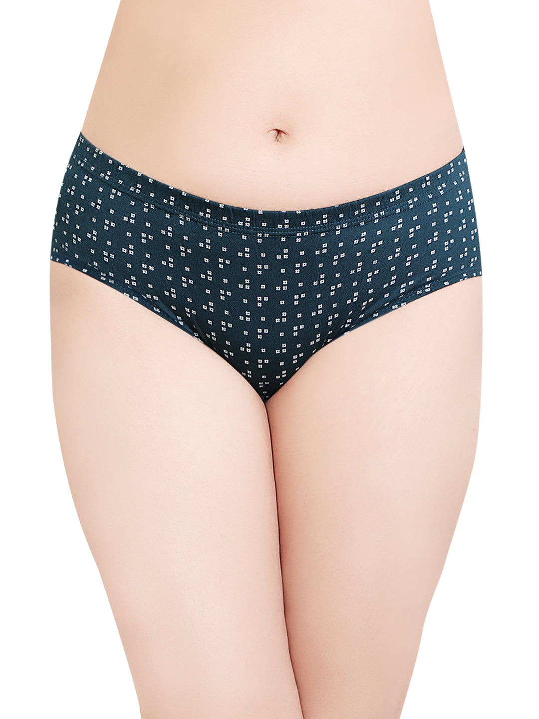 In Care Pack of 3 Printed Mid Rise Inner Elastic Hipster Panties (ICIN-118)