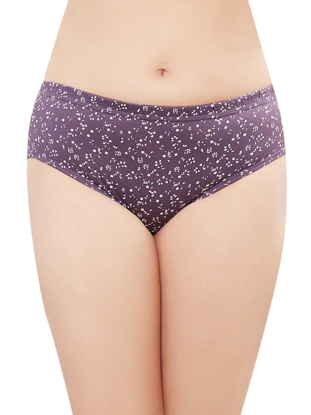 In Care Pack of 3 Printed Mid Rise Inner Elastic Hipster Panties (ICIN-113)