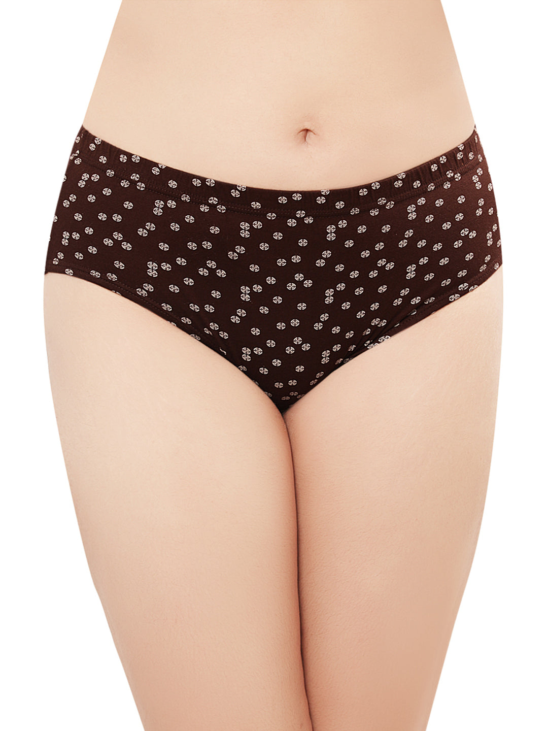 In Care Pack of 3 Printed Mid Rise Inner Elastic Hipster Panties (ICIN-114)