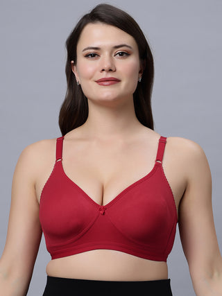 SUHANA_RED Non-Padded Full Coverage T-Shirt Bra (Pack of 1) Incare