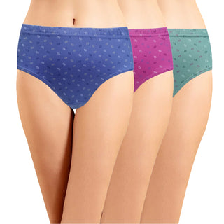 High Rise Hipster Panties With Inner Elastic (Pack of 3) - Incare