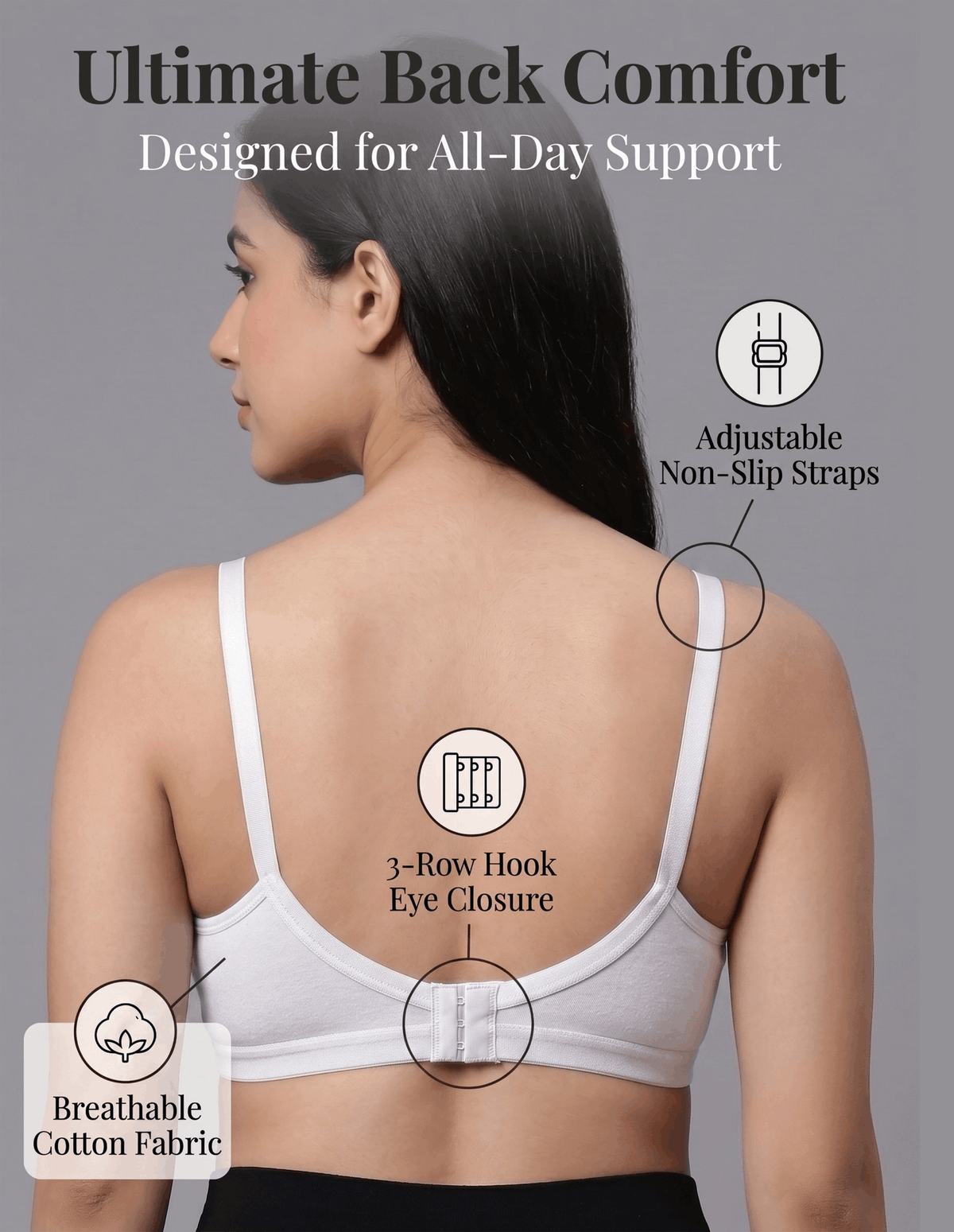 Maternity Nursing Bra – Zoey | Non-Padded Non-Wired Full Coverage C Cup