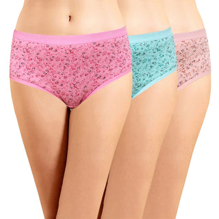 High Rise Hipster Panties with Outer Elastic - (Pack of 3) - Incare
