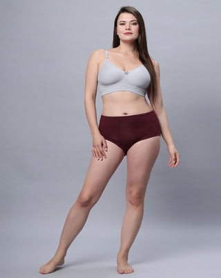 Full Coverage Non Padded Skin and Grey Color Bra (Pack of 2)