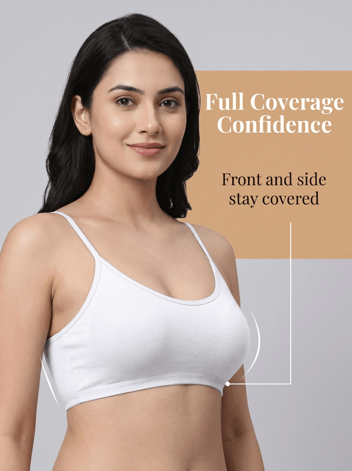 Slip-On Sports Bra - Non-Padded, Full Coverage