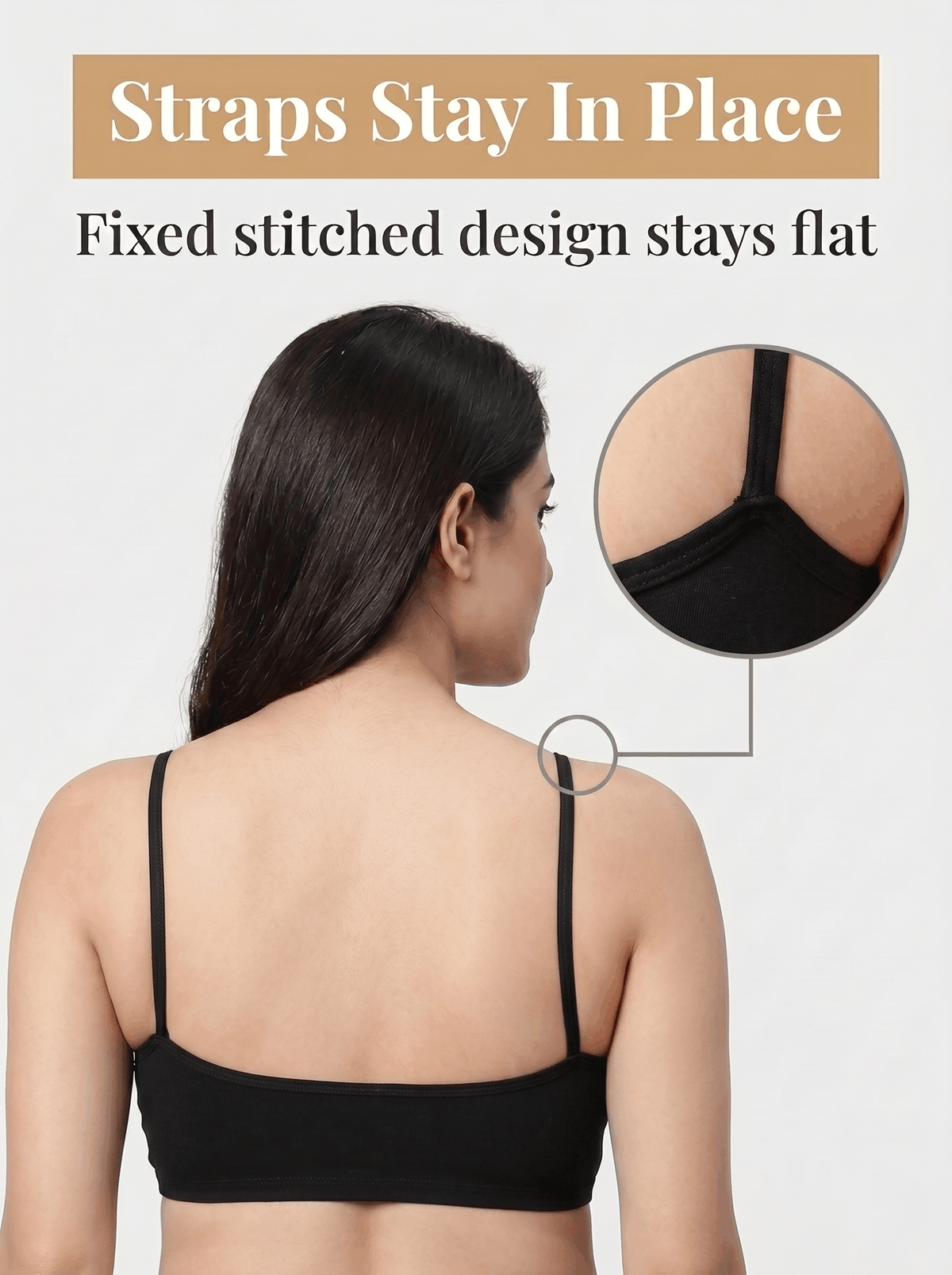 Slip-On Sports Bra - Non-Padded, Full Coverage
