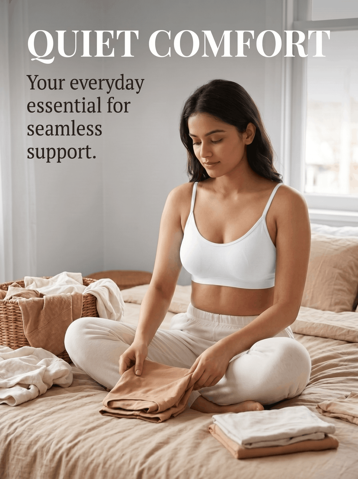 Slip-On Sports Bra - Non-Padded, Full Coverage