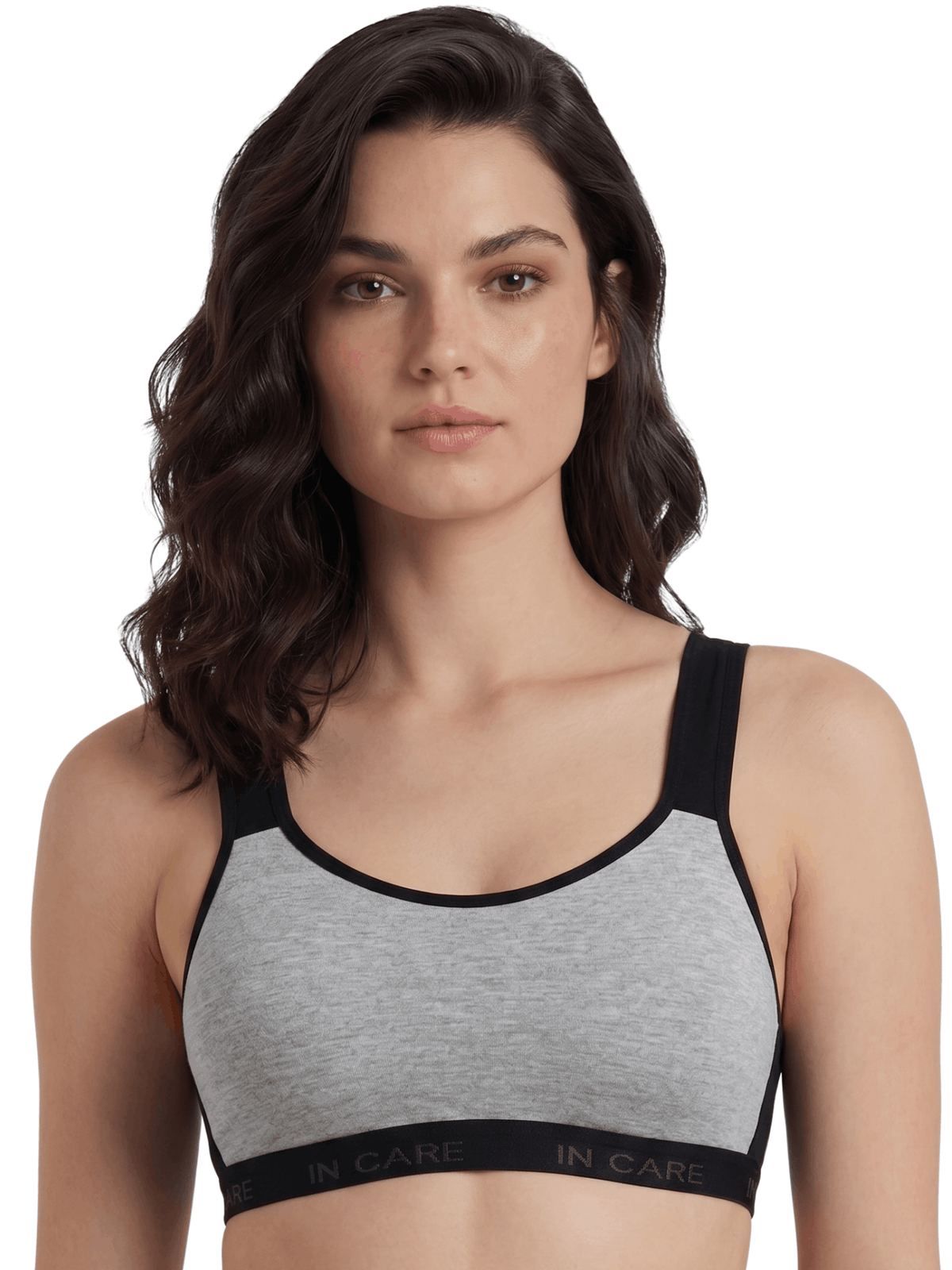 Non-Padded Sports Bra - Full Coverage, Secure Fit