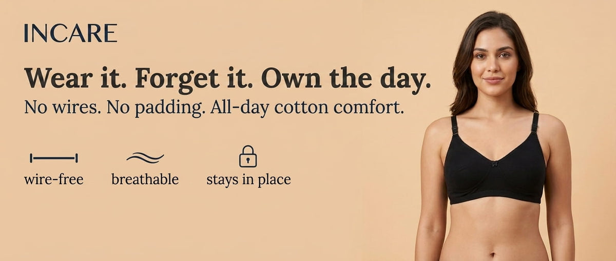 Breathable Cotton Wire-Free Bra