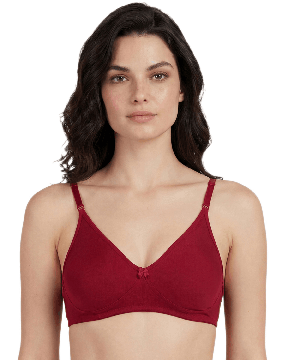 In Care Soha non-padded full coverage bra in Maroon – wire free, moulded cups