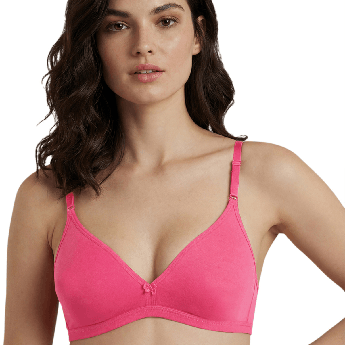 Half Coverage Non-Padded T-Shirt Bra | Deep Neck Seamless B Cup | In Care