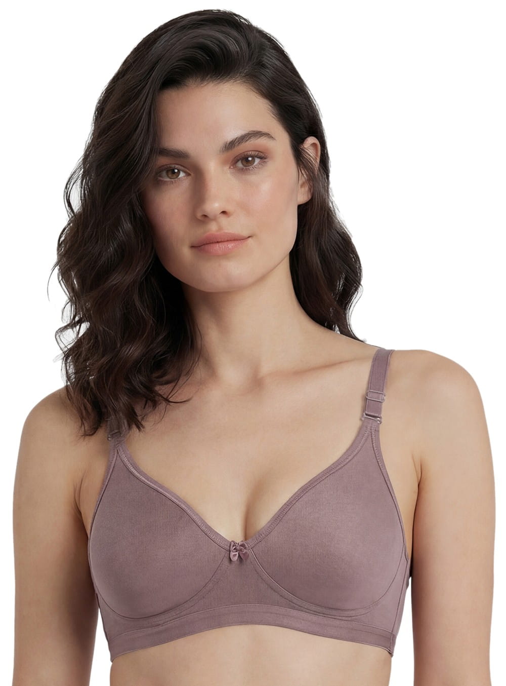 Full Coverage Non-Padded T-Shirt Bra | Non-Wired Wide Straps D Cup