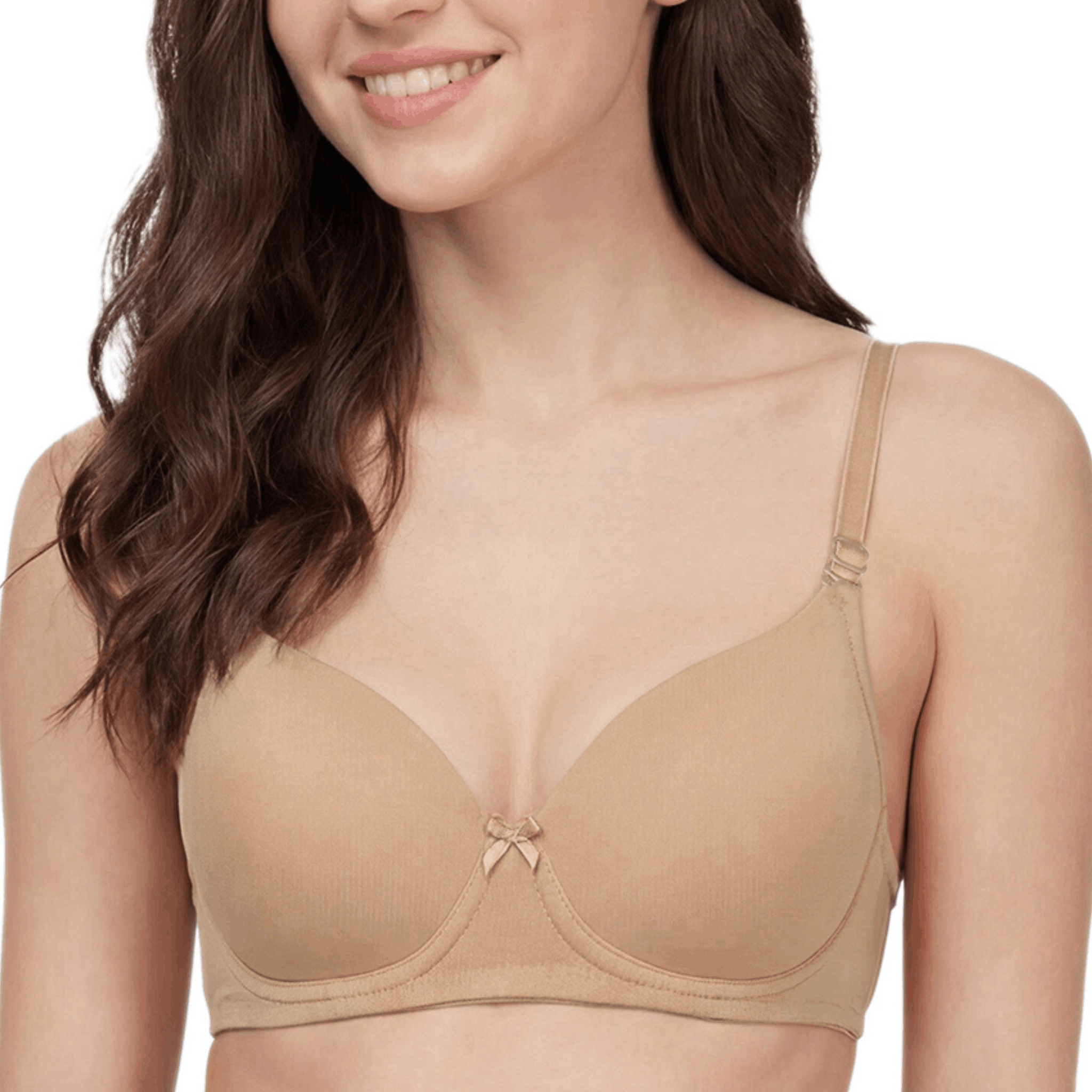 Padded Bra with Detachable Straps - Medium Coverage, B Cup