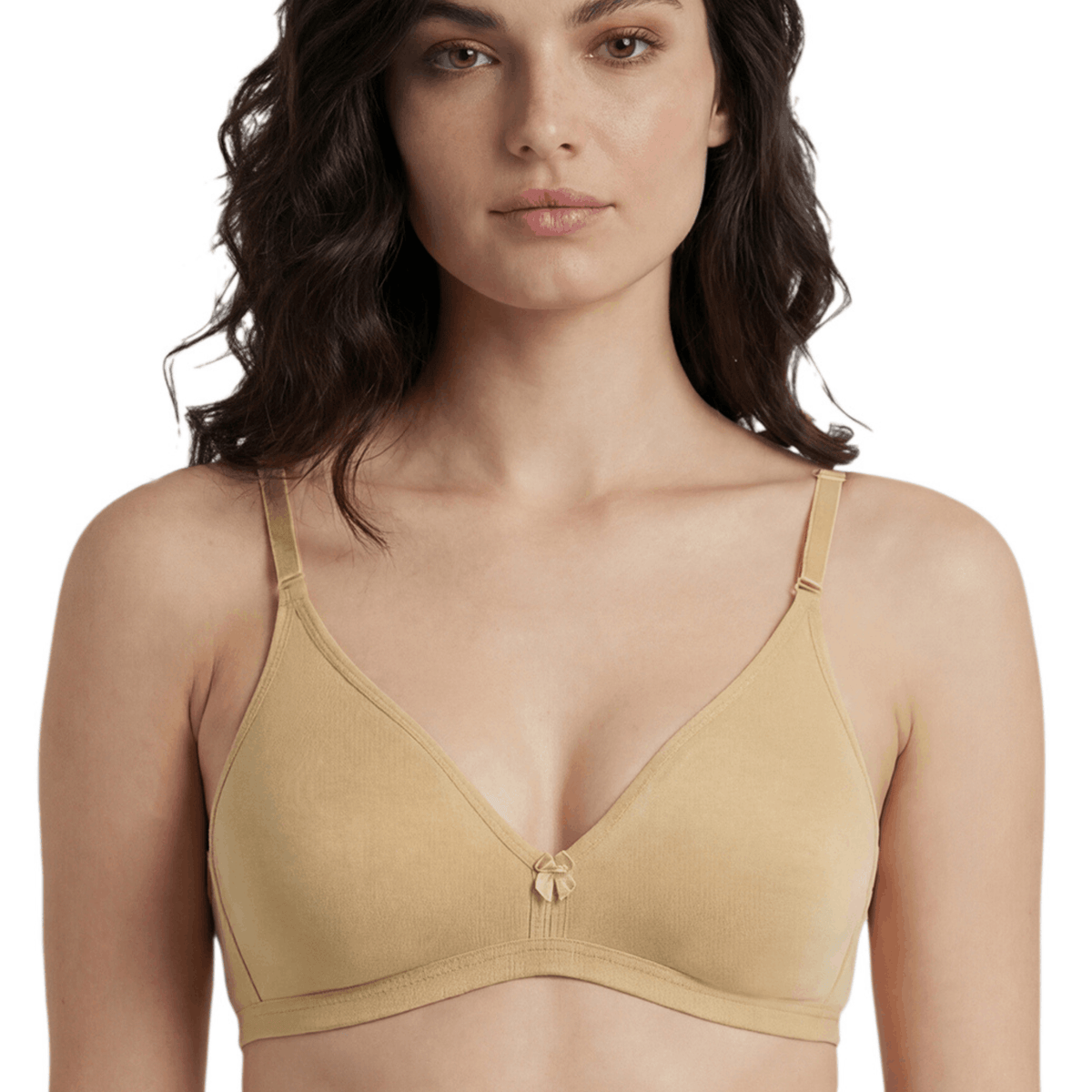 Half Coverage Non-Padded T-Shirt Bra | Deep Neck Seamless B Cup | In Care