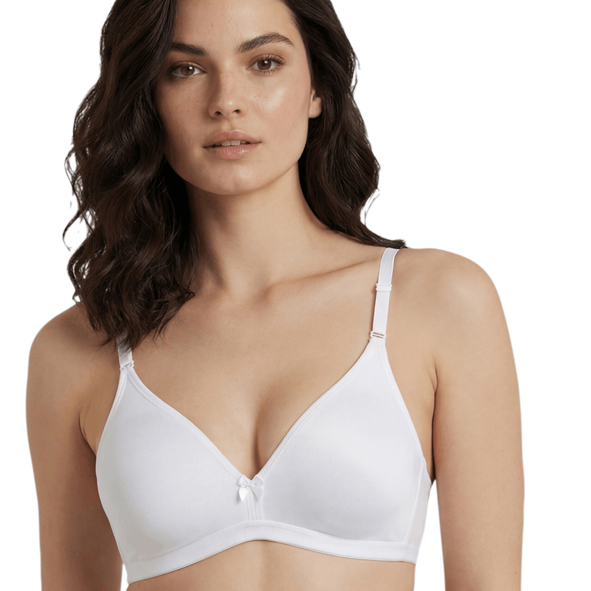 Half Coverage Non-Padded T-Shirt Bra | Deep Neck Seamless B Cup | In Care