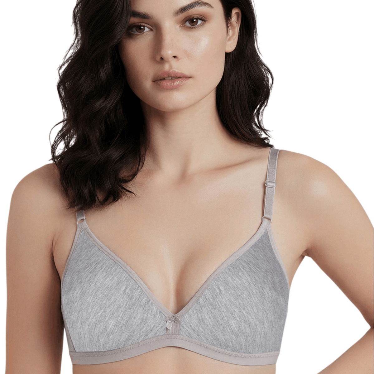Half Coverage Non-Padded T-Shirt Bra | Deep Neck Seamless B Cup | In Care