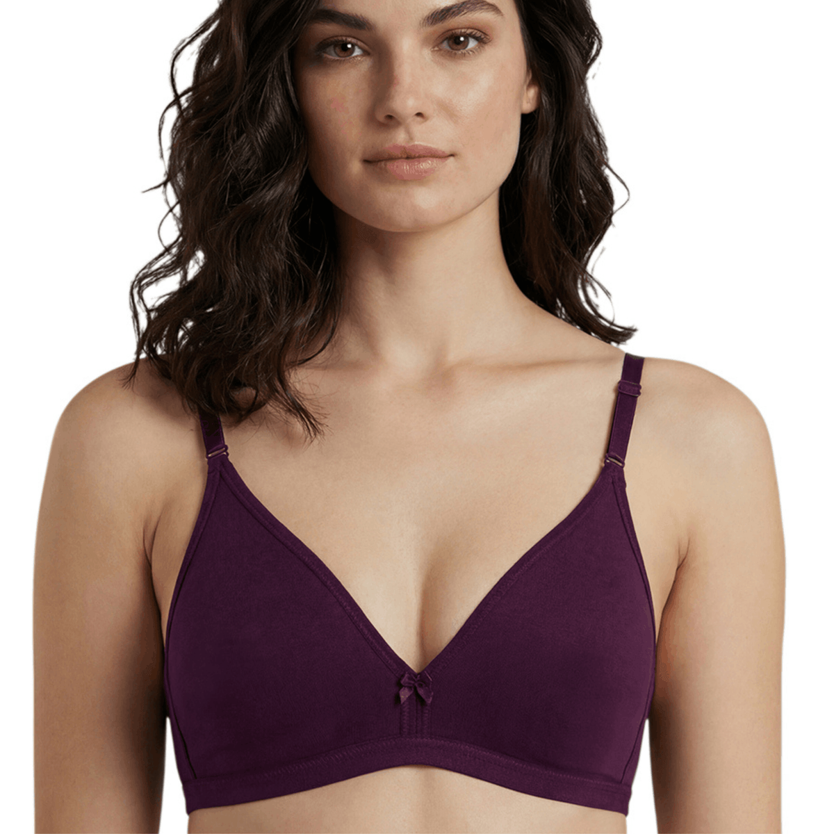 Half Coverage Non-Padded T-Shirt Bra | Deep Neck Seamless B Cup | In Care