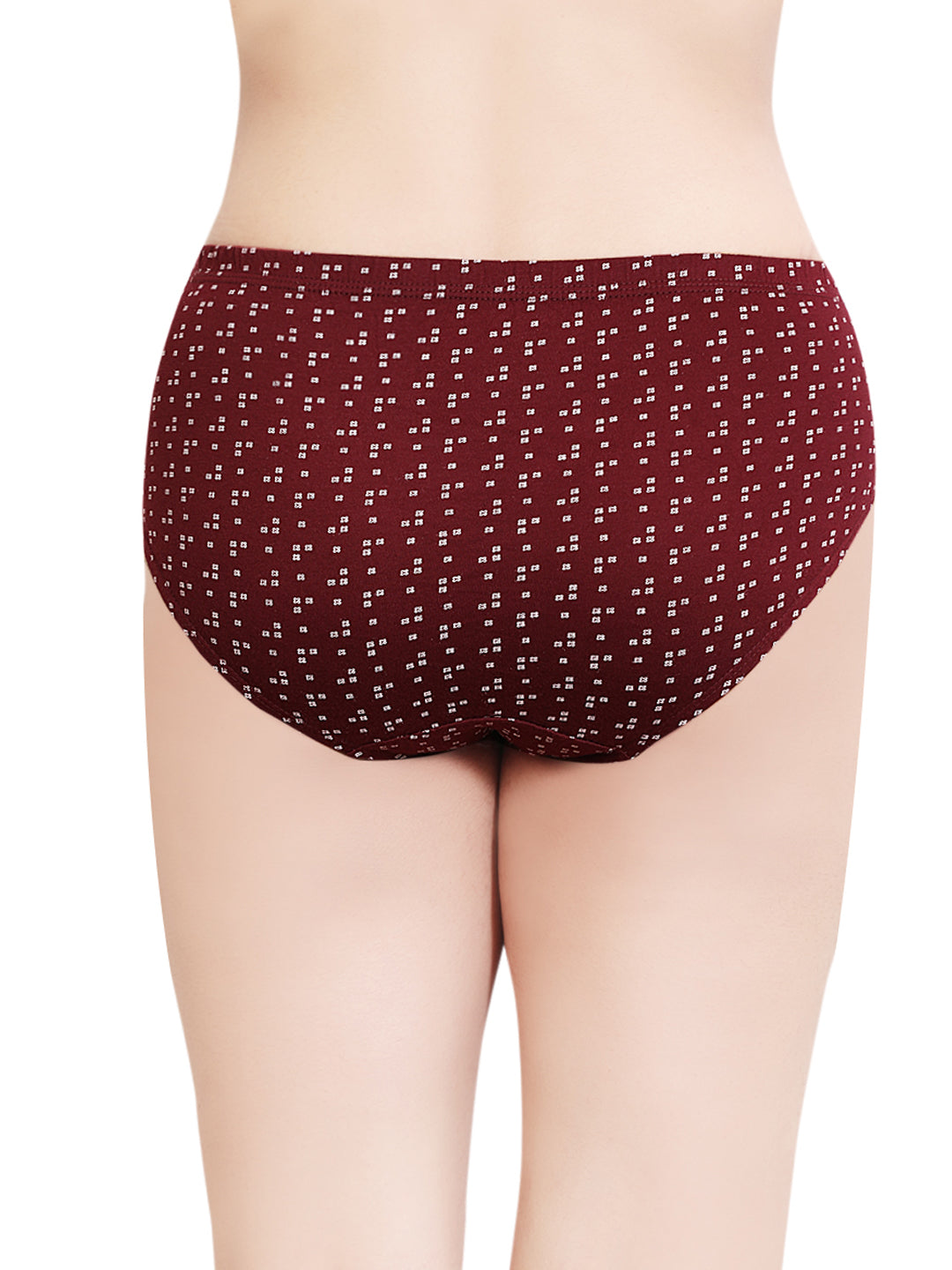 In Care Pack of 3 Printed Mid Rise Inner Elastic Hipster Panties (ICIN-118)