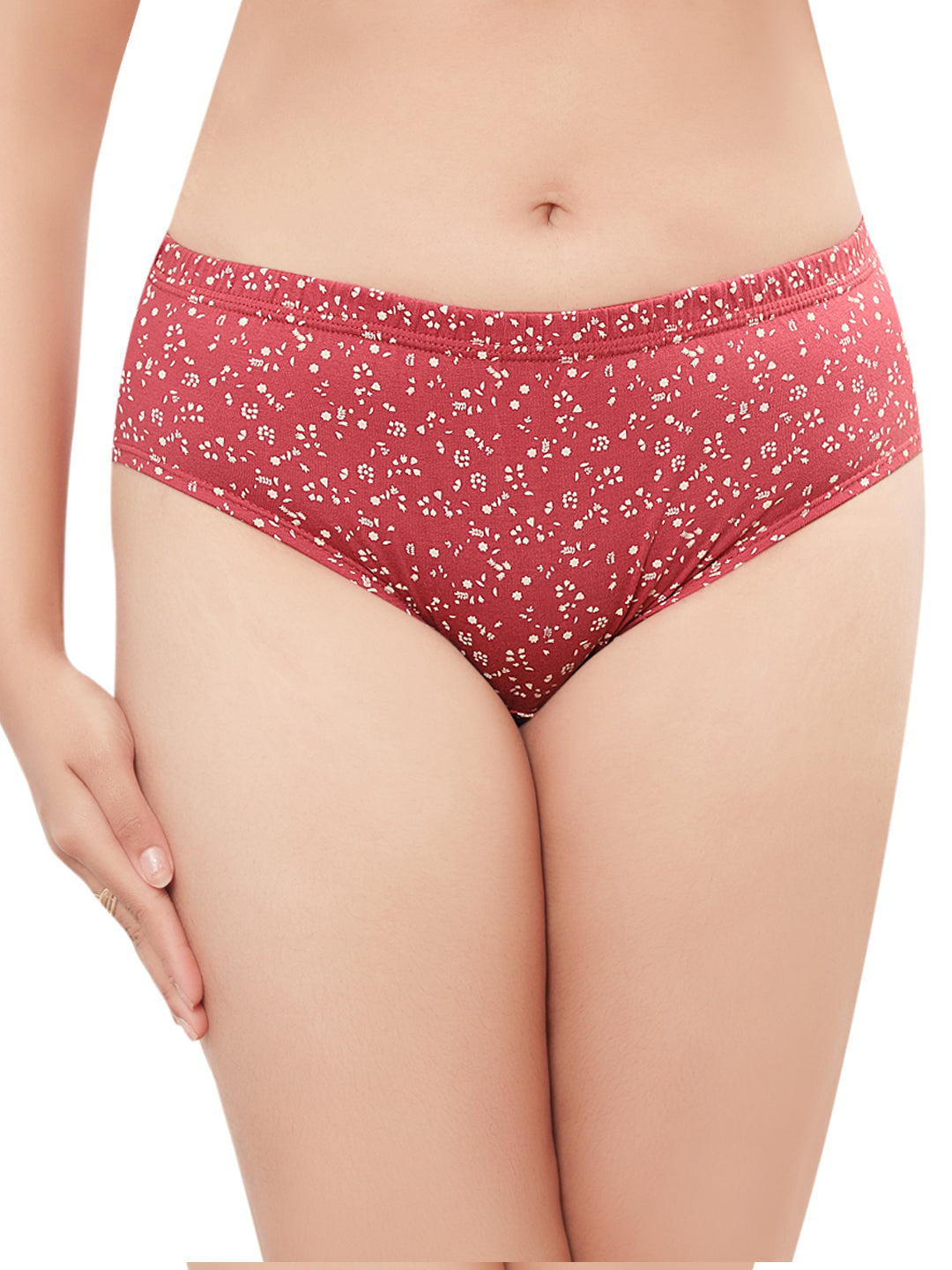 In Care Pack of 3 Printed Mid Rise Inner Elastic Hipster Panties (ICIN-113)