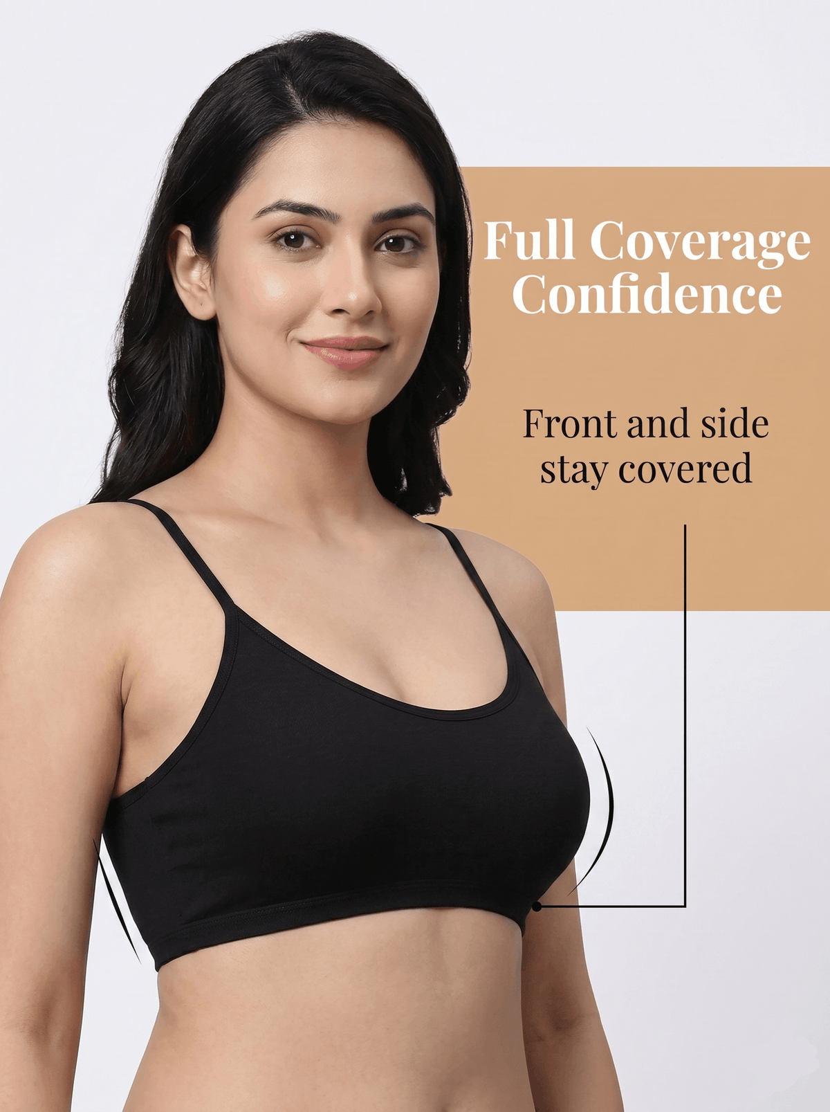 Slip-On Sports Bra - Non-Padded, Full Coverage