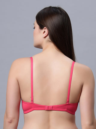 Medium coverage padded Everyday T-shirt Carrot and Black Color Bra (Pack of 2)