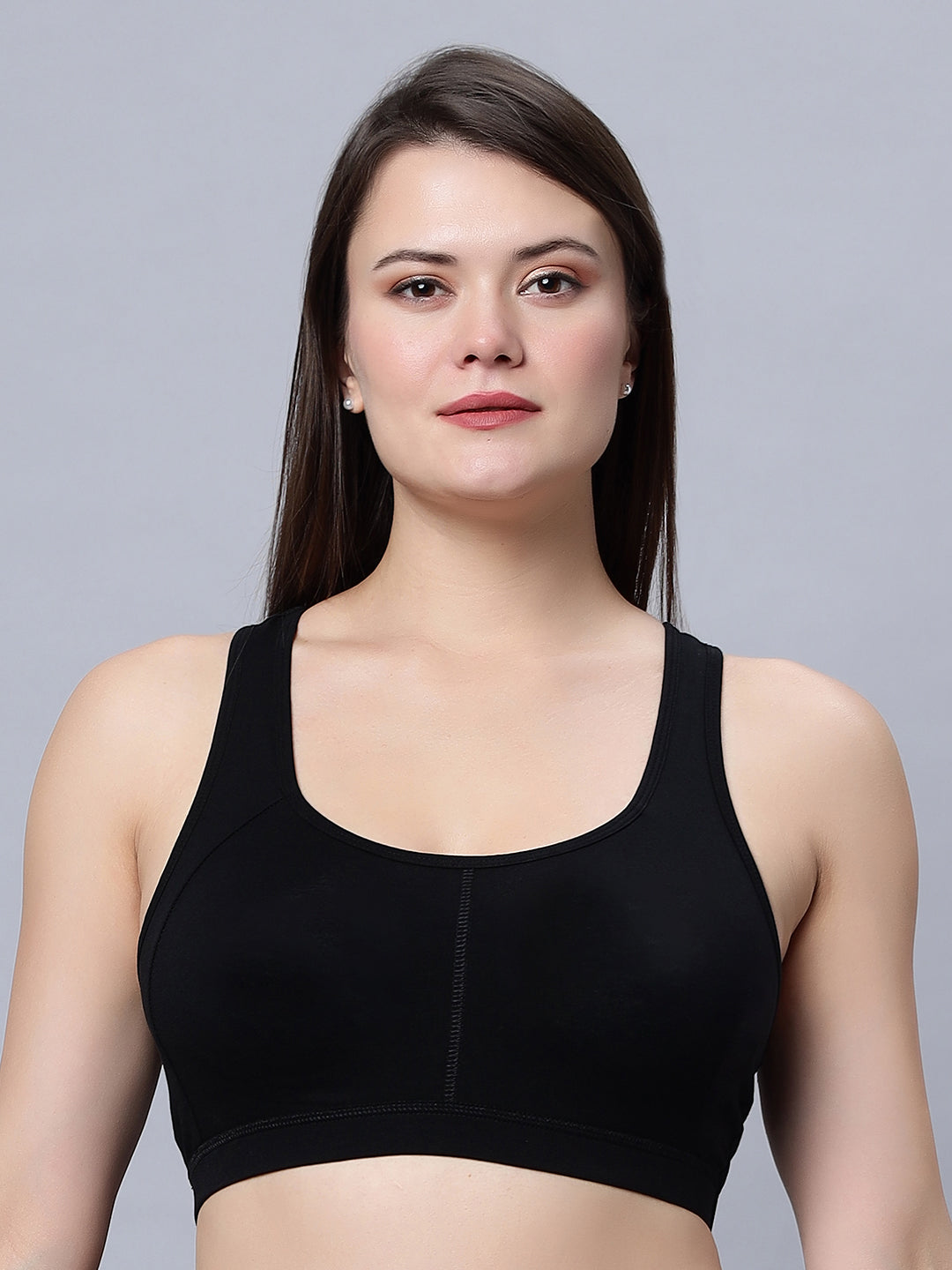 Full coverage Slip on Padded Sports Bra with removable cups (ICPS-01)