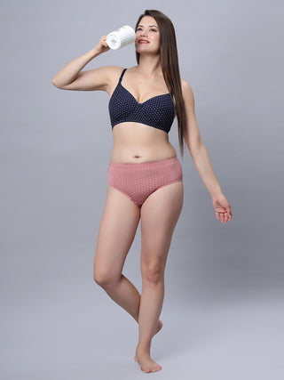 ICPD-PRINT_ASRTD_NAVY Padded Full Coverage Bra (Pack of 1) Incare