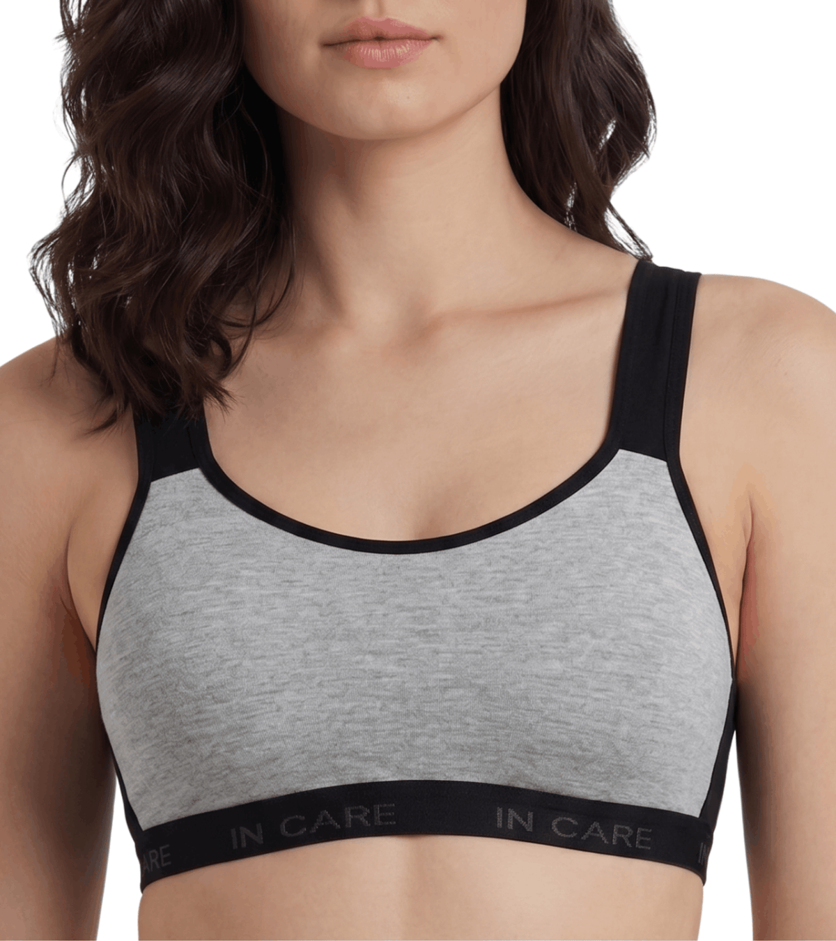 Non-Padded Sports Bra - Full Coverage, Secure Fit