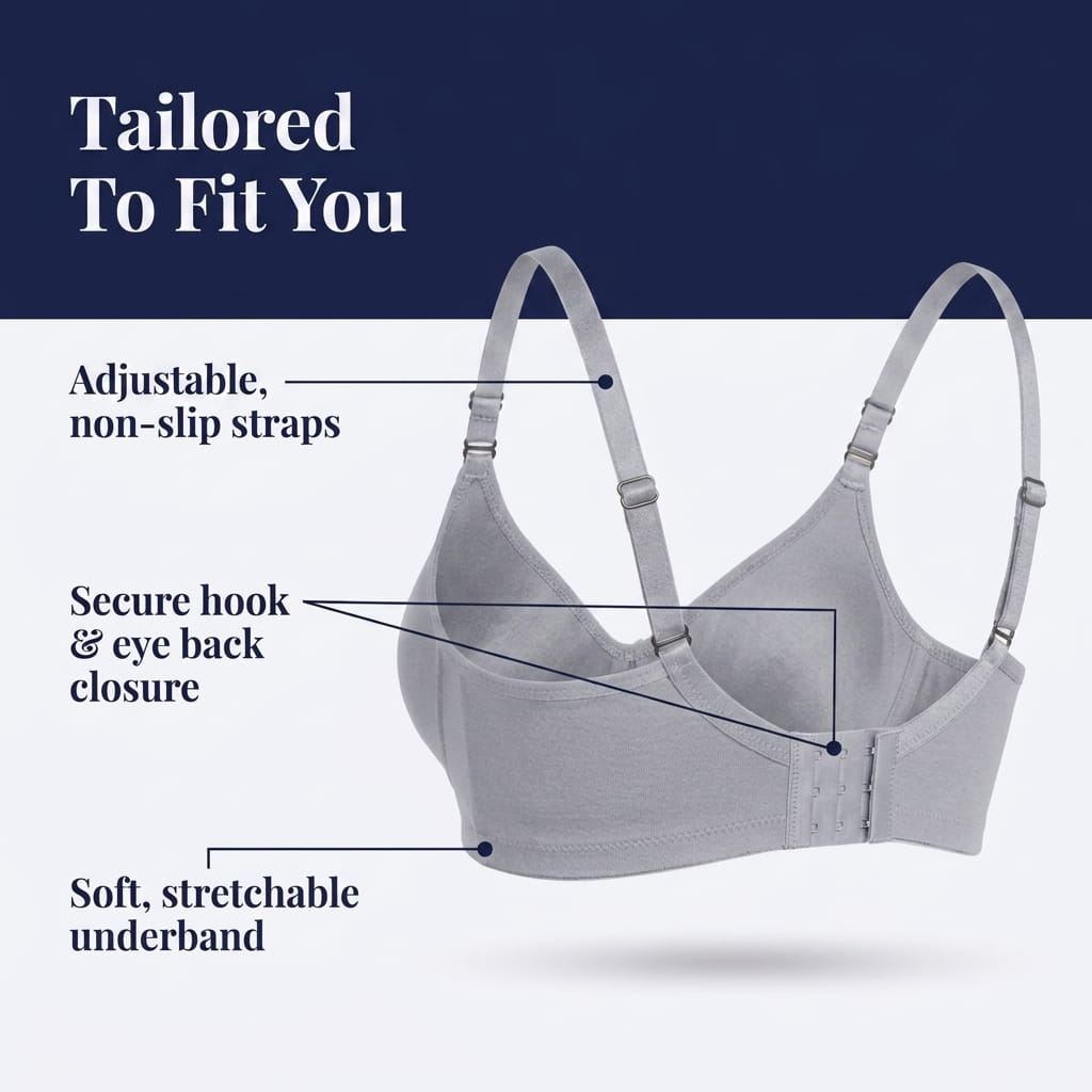 Non-Padded Full Coverage Cotton Bra for Women – Wire Free, Moulded Cups (Suhana)