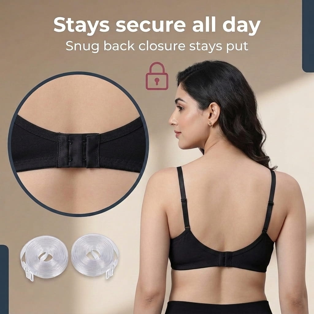 Medium Coverage Non-Padded Bra | Detachable Transparent Straps