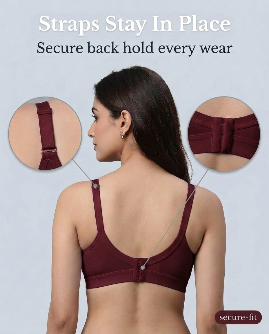 Full Coverage Non-Padded Bra in Soft Interlock Fabric - AlplSenorita, D Cup