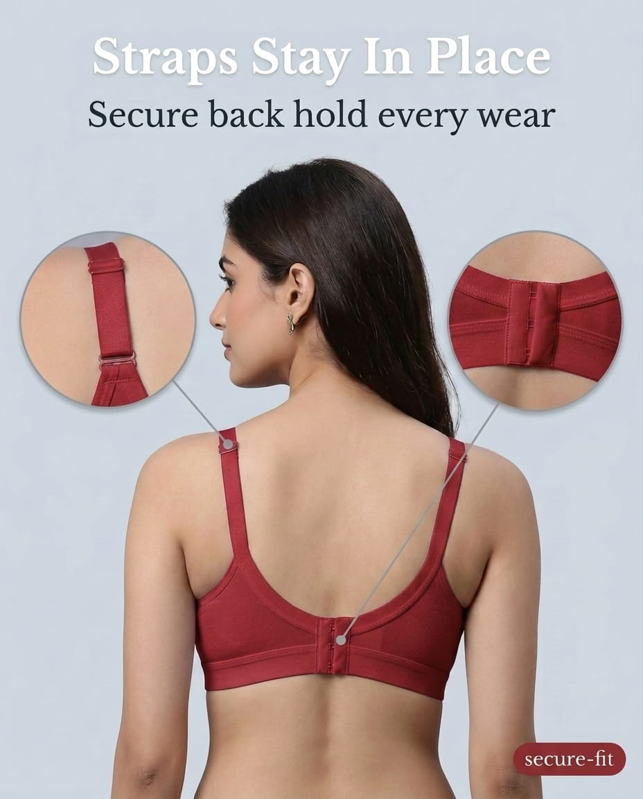 Full Coverage Non-Padded Bra in Soft Interlock Fabric - AlplSenorita, D Cup