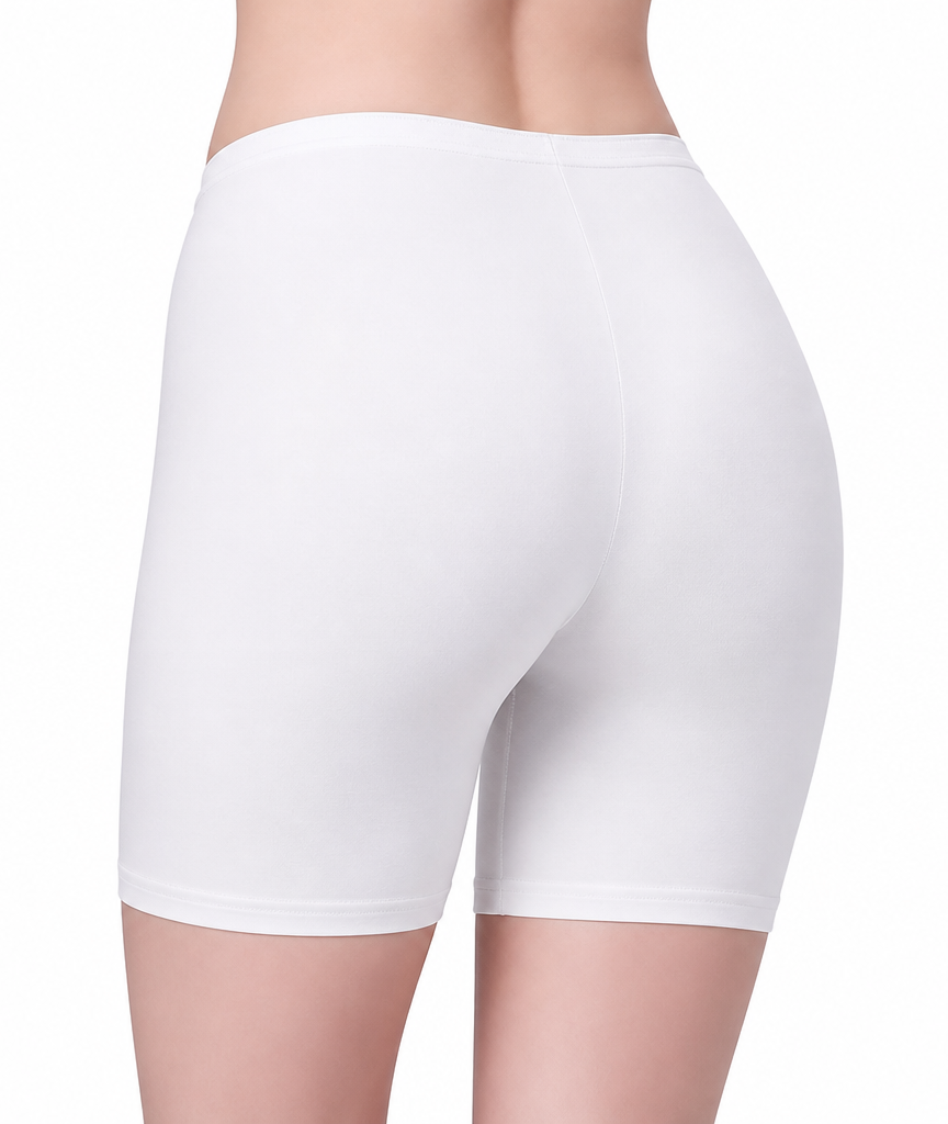 Cotton High Rise Boyshorts with Soft Elastic Waistband | Full Coverage