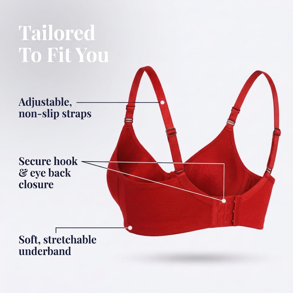 Non-Padded Full Coverage Cotton Bra for Women – Wire Free, Moulded Cups (Suhana)