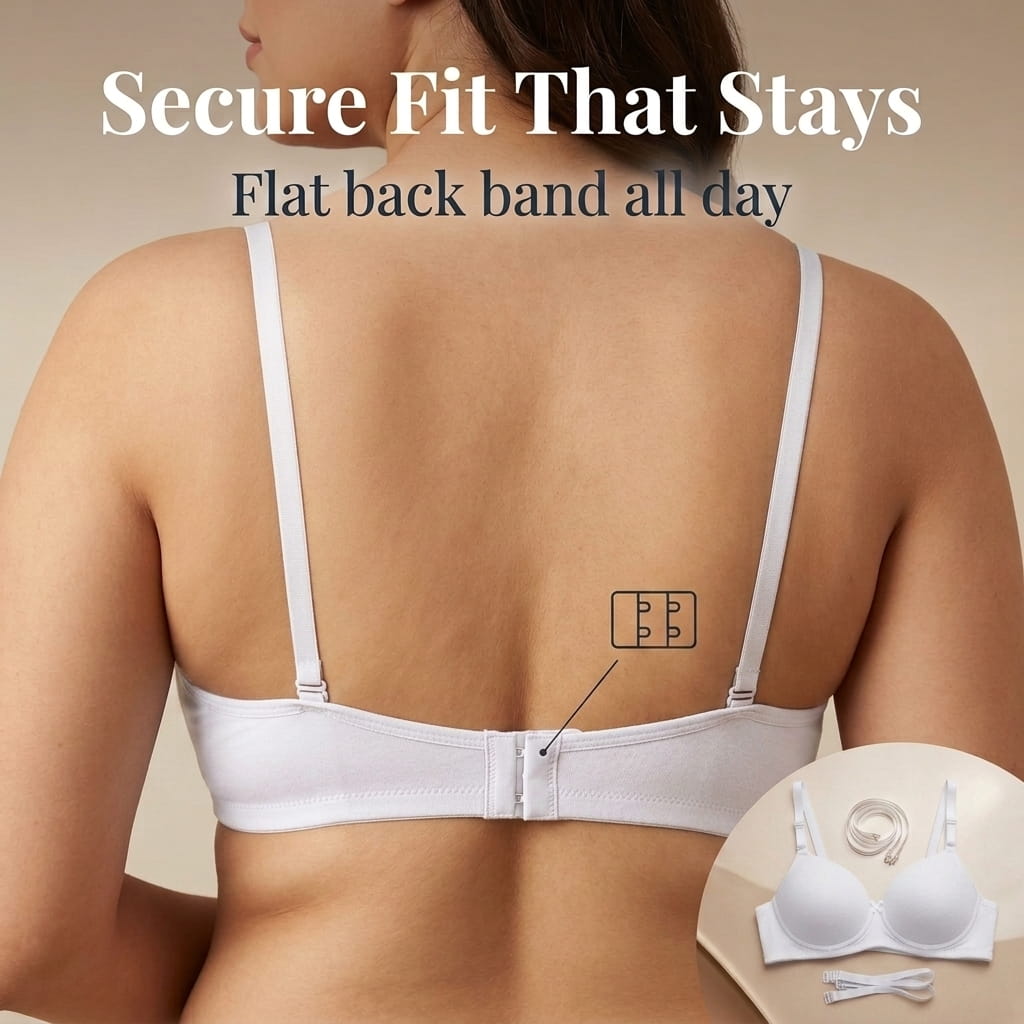 Medium Coverage Non-Padded Bra | Detachable Transparent Straps