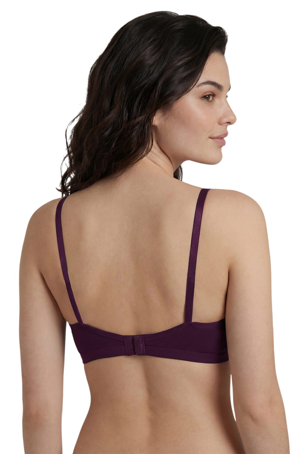 Half Coverage Non-Padded T-Shirt Bra | Deep Neck Seamless B Cup | In Care