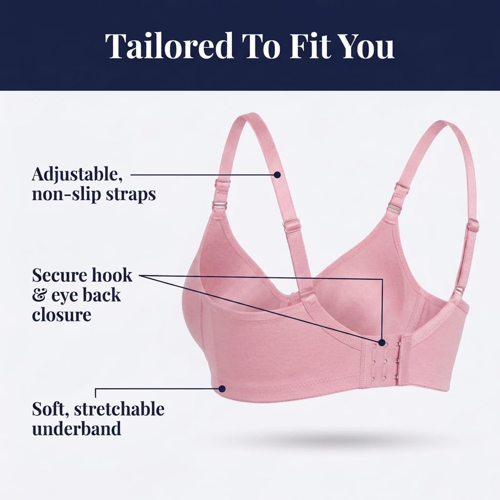 Non-Padded Full Coverage Cotton Bra for Women – Wire Free, Moulded Cups (Suhana)