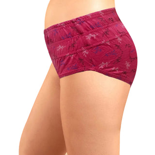 Belly Control With Broad Elastic Panties (Pack of 3) - Printed Assorted Colors (Pack of 3) - Incare