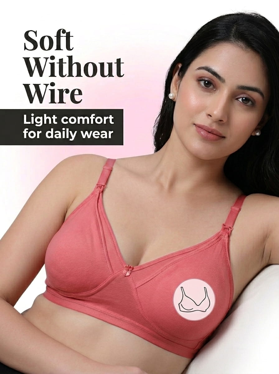 Maternity Nursing Bra – Zoey | Non-Padded Non-Wired Full Coverage C Cup