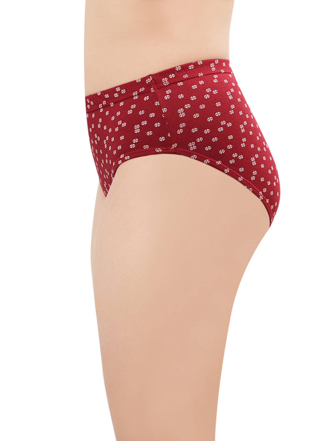 In Care Pack of 3 Printed Mid Rise Inner Elastic Hipster Panties (ICIN-114)