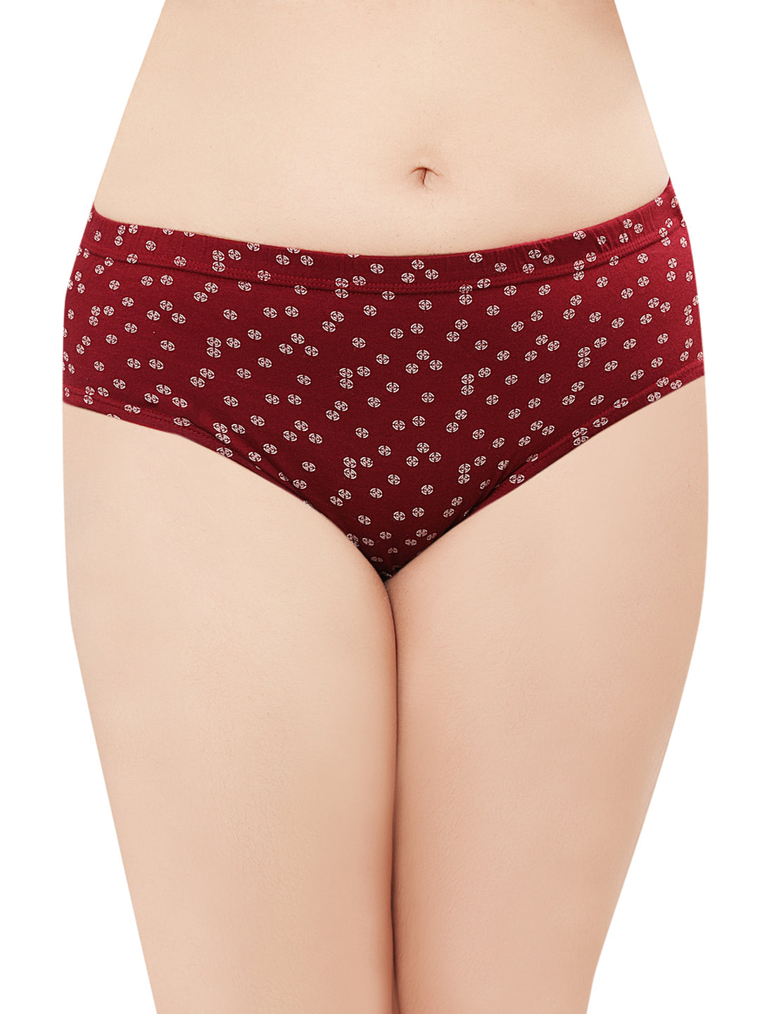 In Care Pack of 3 Printed Mid Rise Inner Elastic Hipster Panties (ICIN-114)
