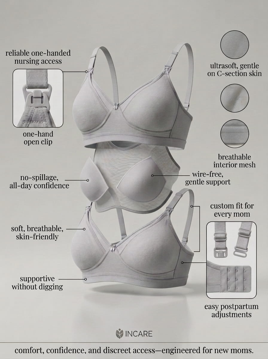 Maternity Nursing Bra – Zoey | Non-Padded Non-Wired Full Coverage C Cup