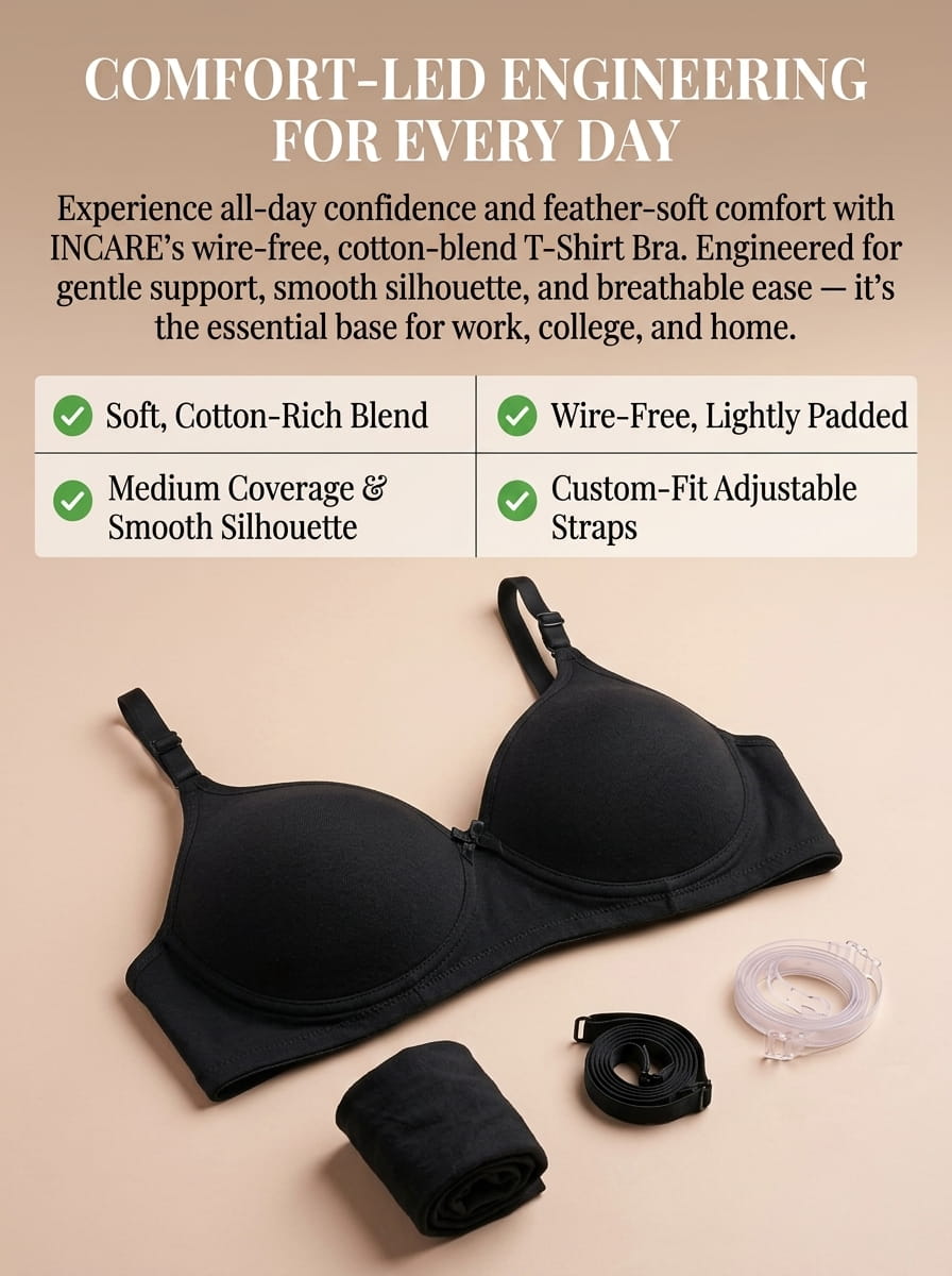 Everyday Padded T-Shirt Bra - B Cup, 4 Colours