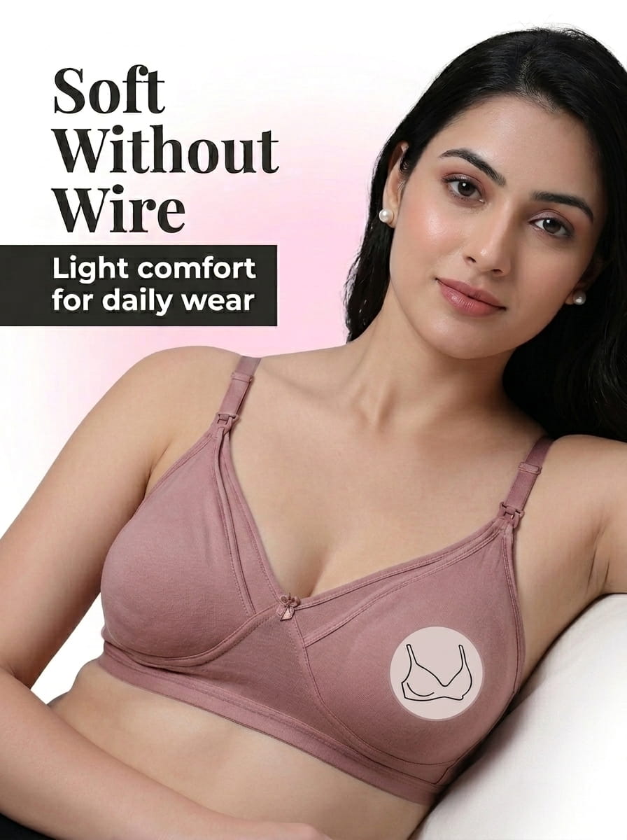 Maternity Nursing Bra – Zoey | Non-Padded Non-Wired Full Coverage C Cup
